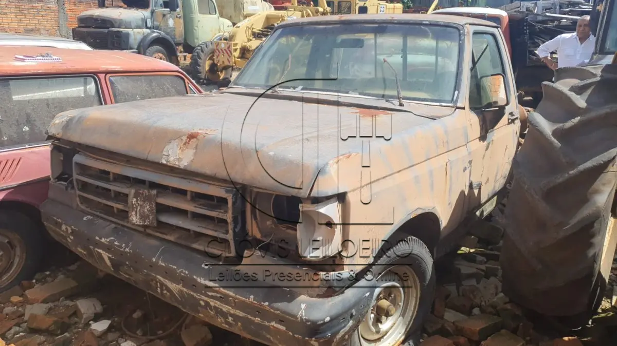 LOTE 043 - UMA CAMINHONETA, marca Ford, modelo F-1000, sem motor e sem caixa
