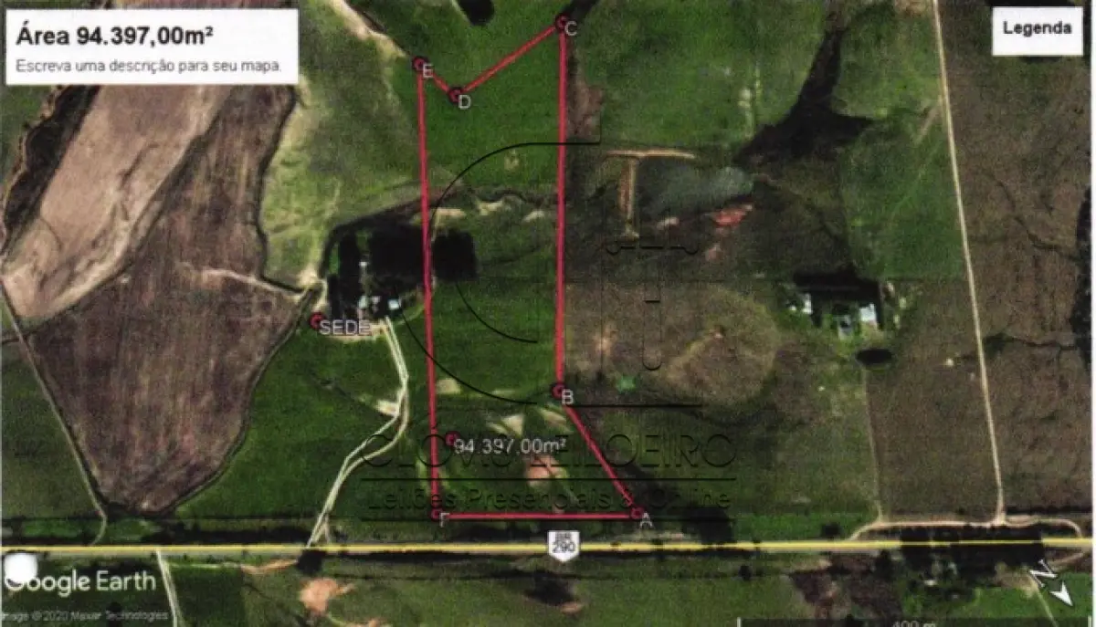 LOTE 002 - UMA FRAÇÃO DE CAMPO DE 9,4397 HECTARES, CFE MATR. 8.218 CRI ROSÁRIO DO SUL